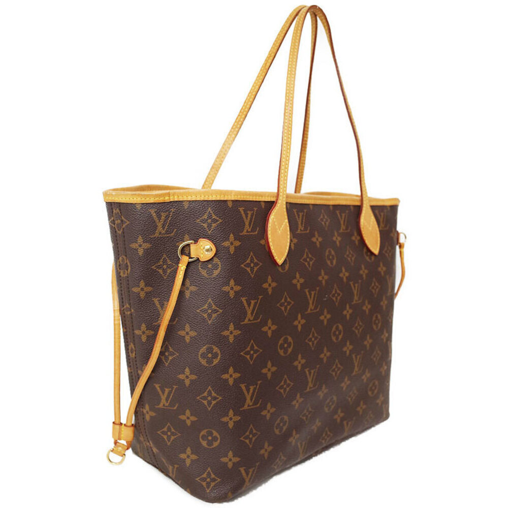Louis Vuitton Monogram Leather Brown Neverfull Tote Bag - Picture 2 of 8